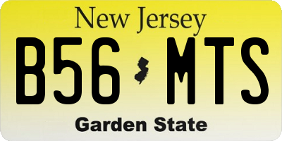NJ license plate B56MTS