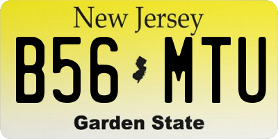 NJ license plate B56MTU