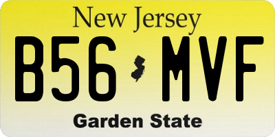 NJ license plate B56MVF