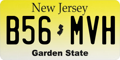 NJ license plate B56MVH