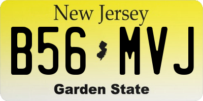 NJ license plate B56MVJ