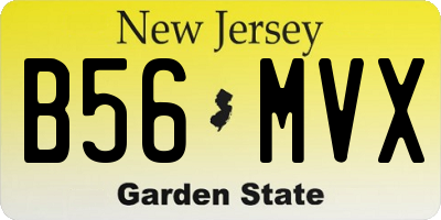 NJ license plate B56MVX