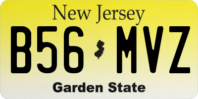 NJ license plate B56MVZ