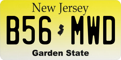 NJ license plate B56MWD