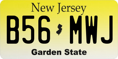 NJ license plate B56MWJ