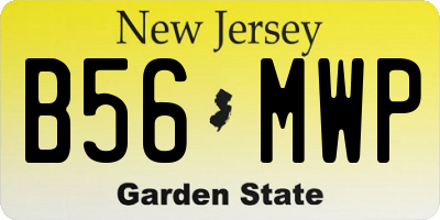 NJ license plate B56MWP