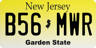 NJ license plate B56MWR