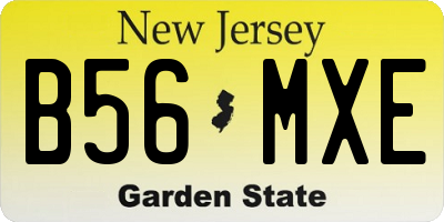 NJ license plate B56MXE