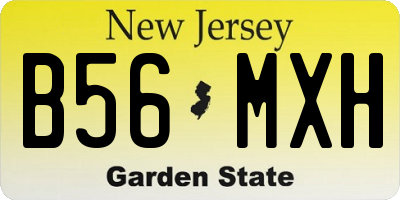 NJ license plate B56MXH
