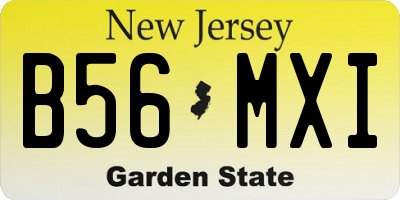 NJ license plate B56MXI