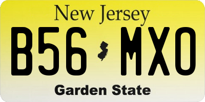 NJ license plate B56MXO