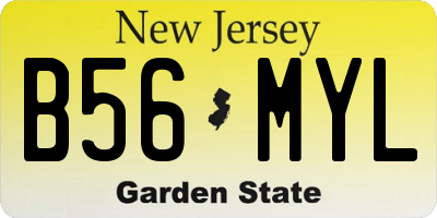 NJ license plate B56MYL