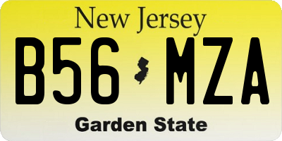 NJ license plate B56MZA