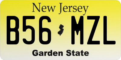 NJ license plate B56MZL
