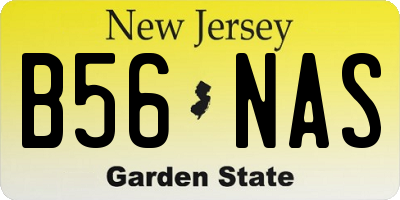 NJ license plate B56NAS