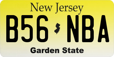 NJ license plate B56NBA