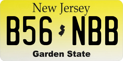NJ license plate B56NBB