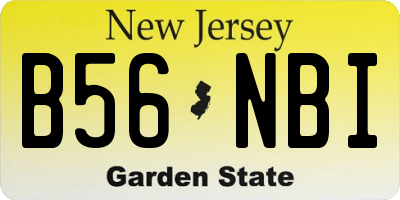 NJ license plate B56NBI