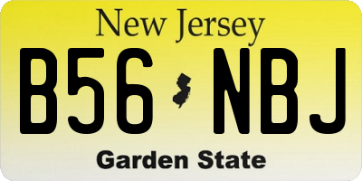 NJ license plate B56NBJ