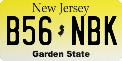 NJ license plate B56NBK
