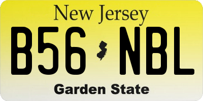 NJ license plate B56NBL