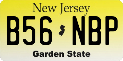 NJ license plate B56NBP