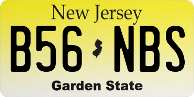 NJ license plate B56NBS