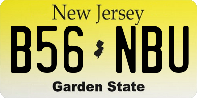 NJ license plate B56NBU