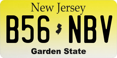 NJ license plate B56NBV