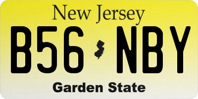 NJ license plate B56NBY