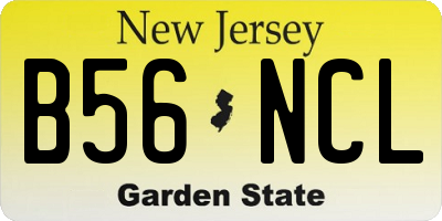 NJ license plate B56NCL