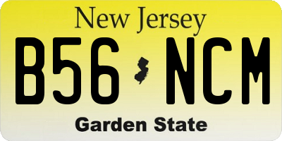 NJ license plate B56NCM