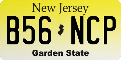 NJ license plate B56NCP