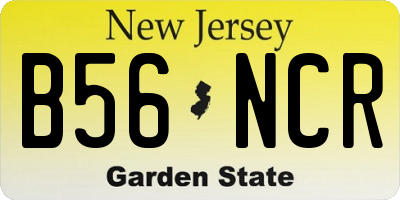NJ license plate B56NCR