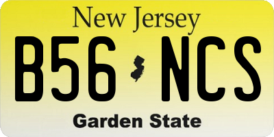 NJ license plate B56NCS