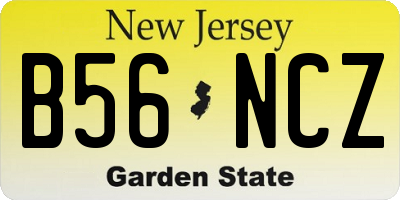 NJ license plate B56NCZ