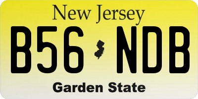 NJ license plate B56NDB