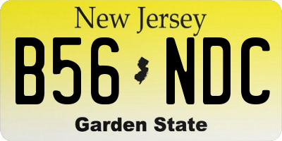 NJ license plate B56NDC