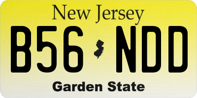 NJ license plate B56NDD