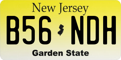 NJ license plate B56NDH
