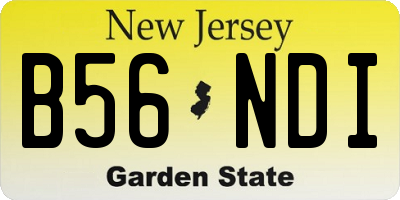 NJ license plate B56NDI