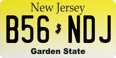 NJ license plate B56NDJ
