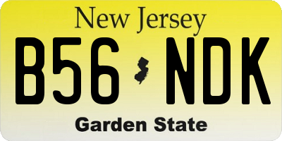 NJ license plate B56NDK