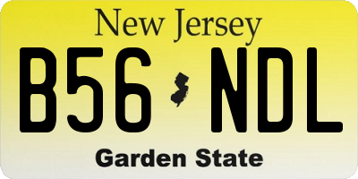 NJ license plate B56NDL
