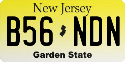 NJ license plate B56NDN