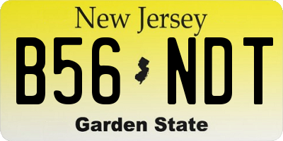 NJ license plate B56NDT