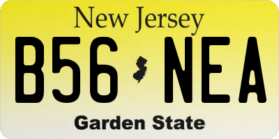 NJ license plate B56NEA