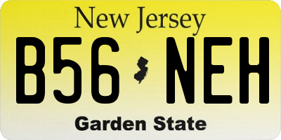 NJ license plate B56NEH