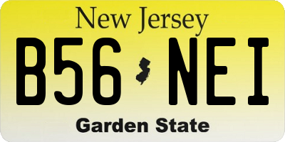 NJ license plate B56NEI