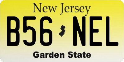 NJ license plate B56NEL